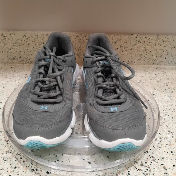 Under Armour Womens Micro G Assert 7 3020674-103 Gray Running Shoes Sneakers 7.5 - Picture 3 of 6